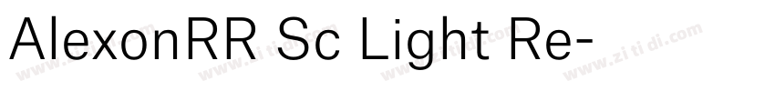 AlexonRR Sc Light Re字体转换